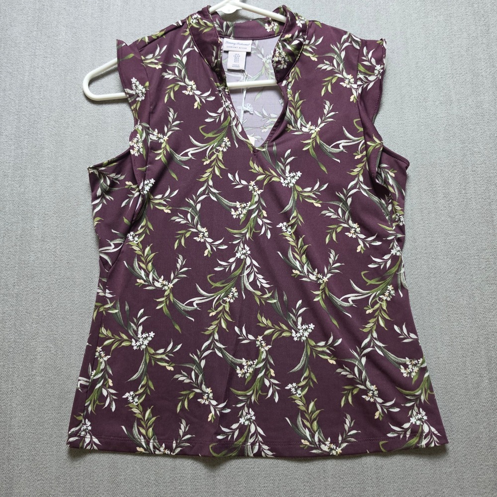 Tommy Bahama Skort Set Women S Burgundy Floral Everyday Active Sleeveless 2pc